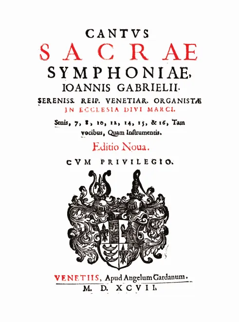 First page of Sacrae Symphoniae