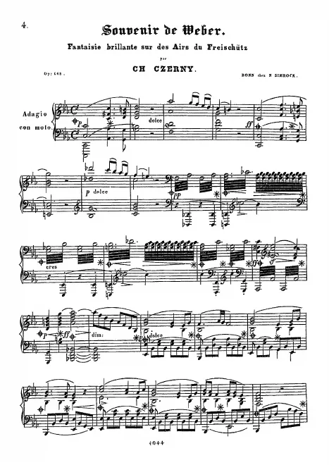 First page of Souvenir de Weber