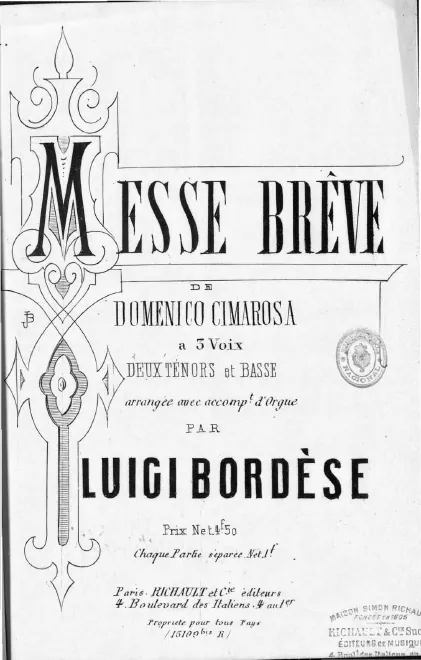 First page of Messe brève