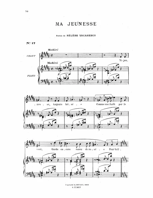 First page of Ma jeunesse