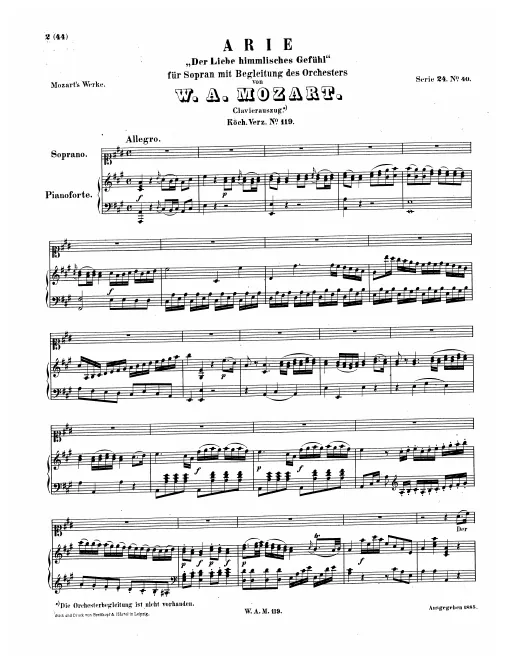 First page of Der Liebe himmlisches Gefühl