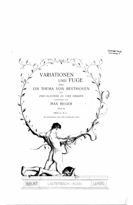 First page of Variations and Fugue on a Theme of Beethoven