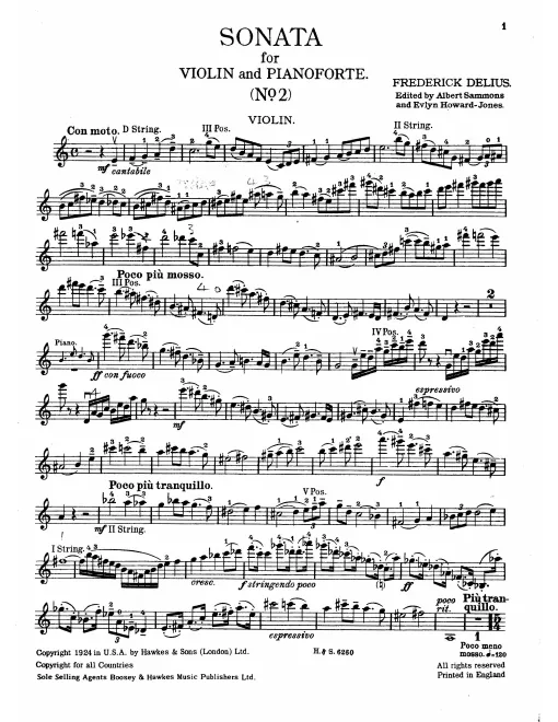 First page of Violin Sonata No.2