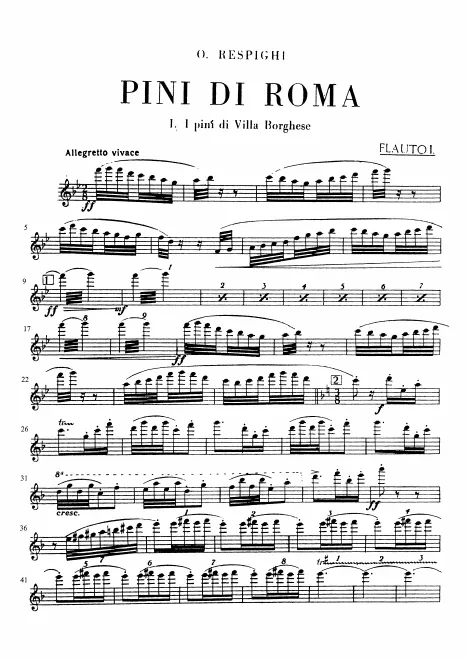 First page of I Pini di Roma