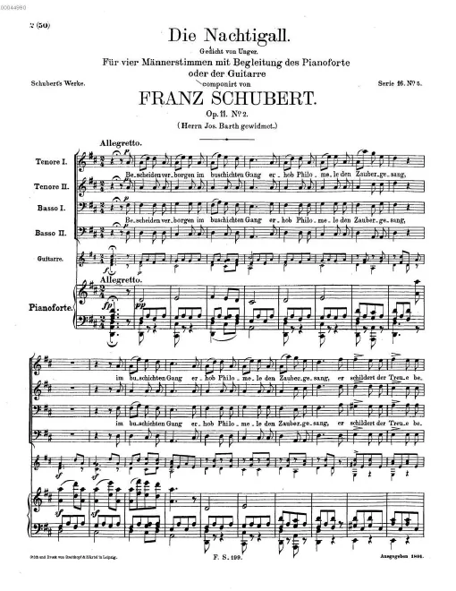 First page of Die Nachtigall