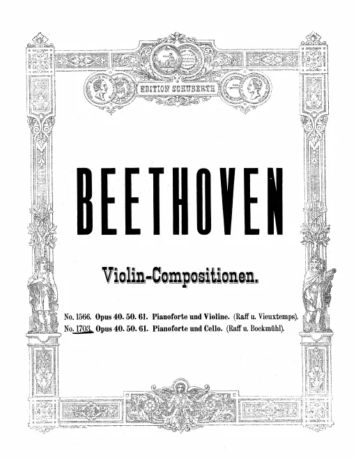 First page of Romance for Violin and Orchestra