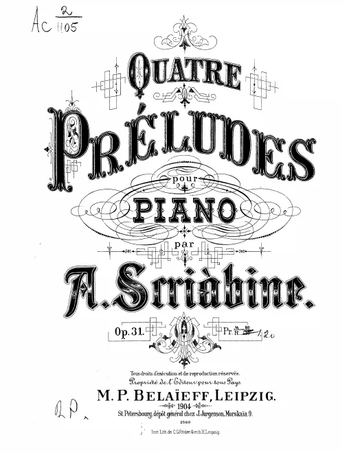 First page of 4 Preludes