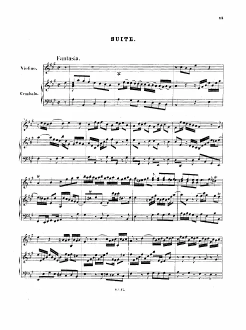First page of Suite in A major