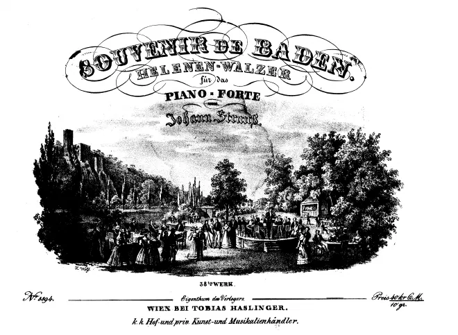 First page of Souvenir de Baden