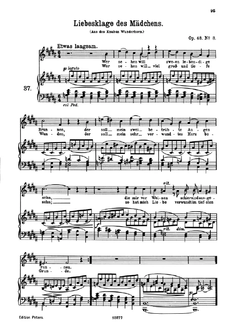 3. Liebesklage des Mädchens