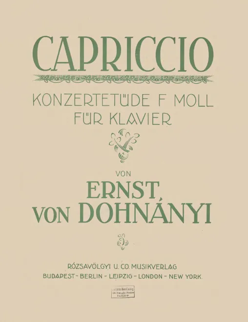 First page of Hat Koncertetűd