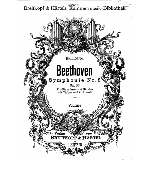 First page of Symphonien für Pianoforte zu 4 Händen mit Violine und Violoncello