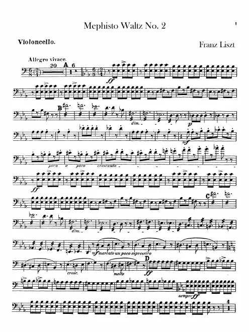 First page of Mephisto Waltz No.2