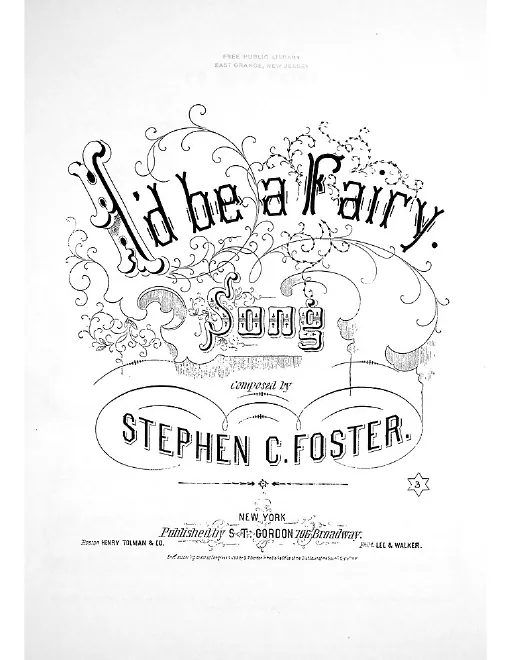 First page of I'd Be a Fairy