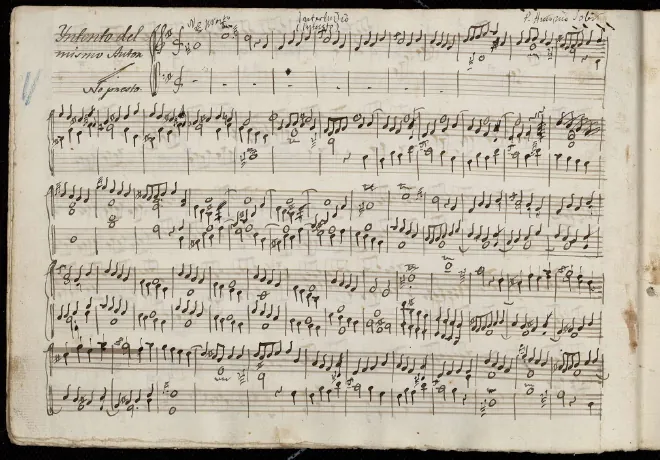 First page of Intento in G major