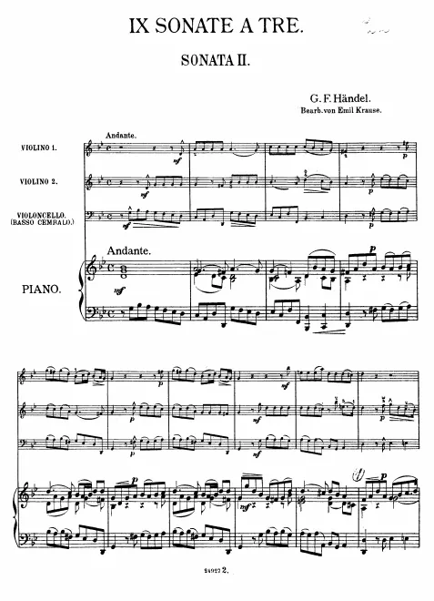 First page of Trio Sonata