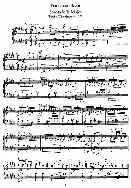 First page of Partita