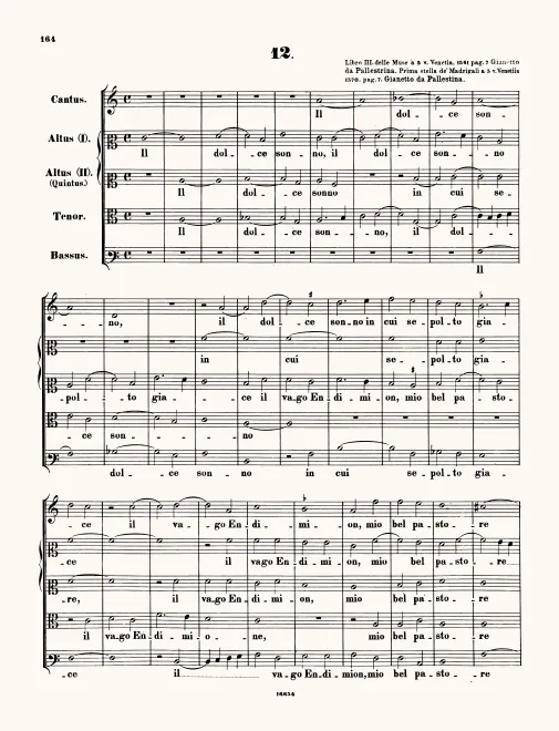 First page of Il dolce sonno