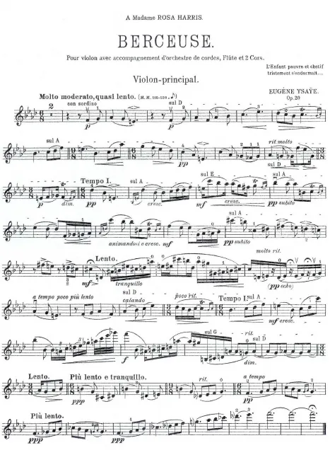 First page of Berceuse