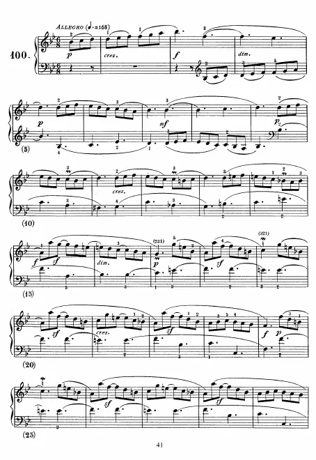 First page of Keyboard Sonata in B-flat major