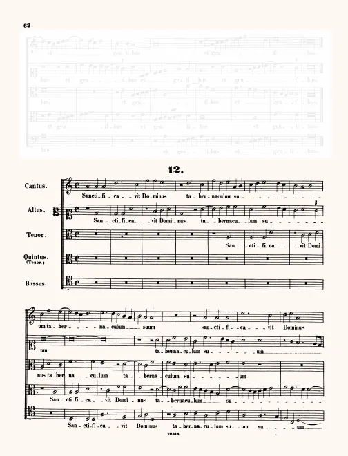 First page of Sanctificavit Dominus