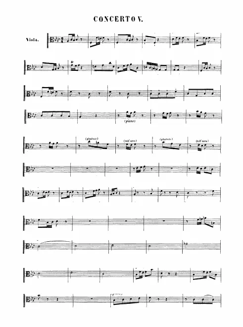 First page of Harpsichord Concerto No.5
