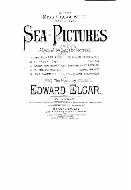 First page of Sea Pictures