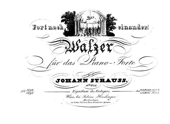 First page of Fort nach einander! Walzer