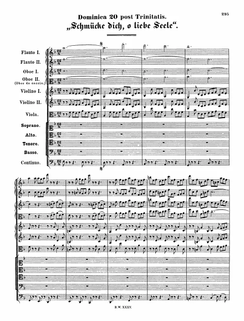 First page of Schmücke dich, o liebe Seele