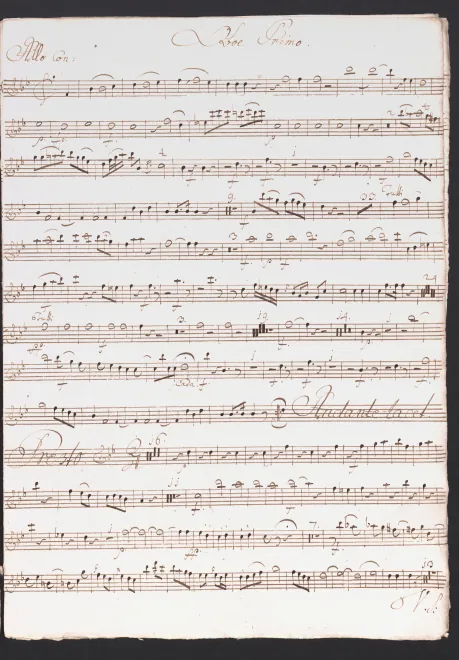 First page of Clarinet Concerto No.2 in B-flat major