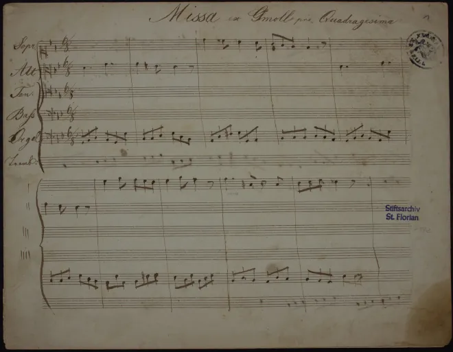 First page of Missa pro Quadragesima