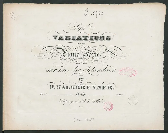 First page of Variations brillantes sur un air irlandaise