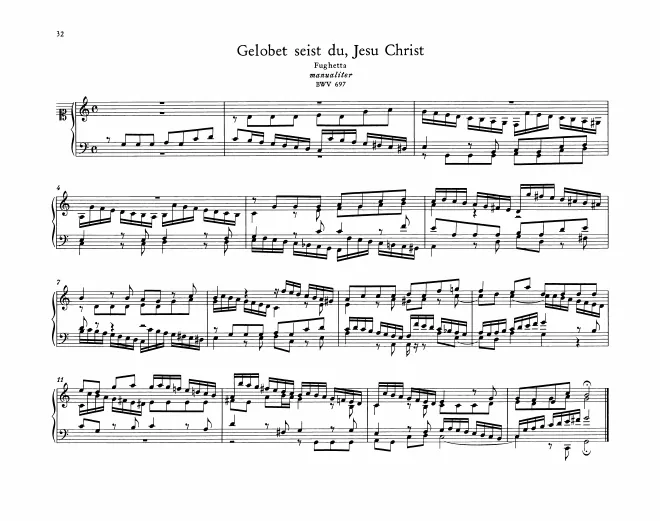 Gelobet seist du, Jesu Christ, BWV 697