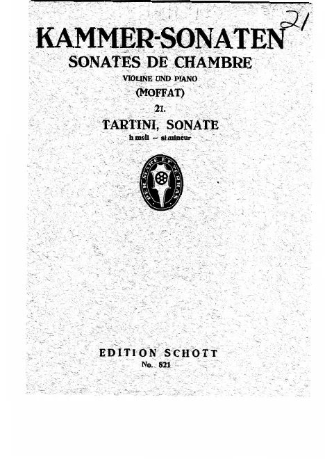First page of Violin Sonata in B minor