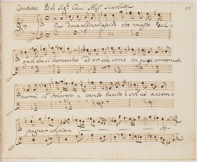 First page of Qui dove alfin m’assido ; II rosignuolo