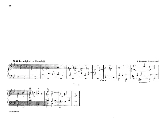 First page of O Traurigkeit, o Herzeleid