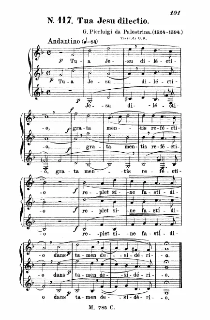 First page of Tua Jesu dilectio