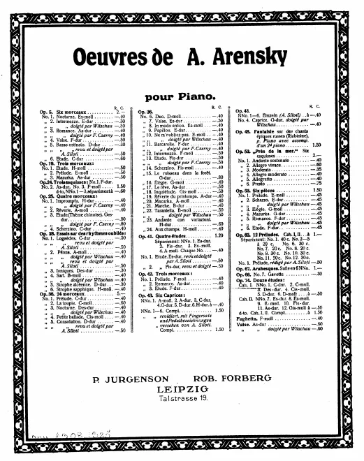 First page of 12 Etudes