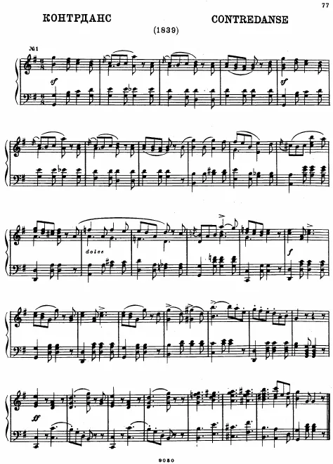 First page of 5 Contradanses
