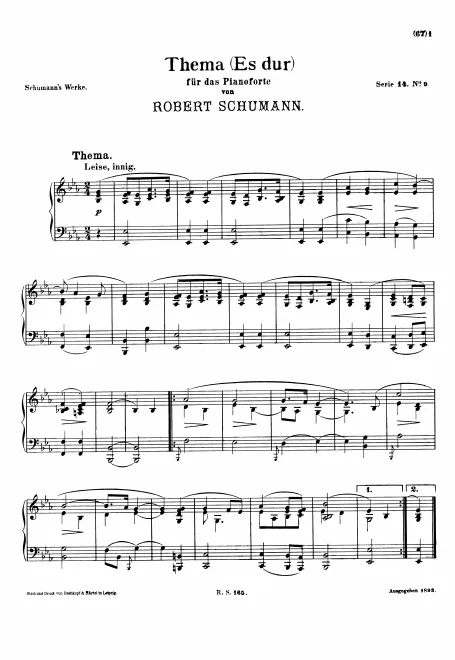 First page of Theme in Es major