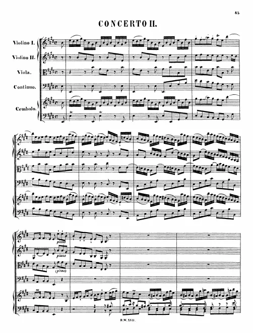 First page of Harpsichord Concerto No.2