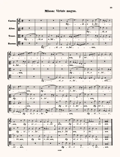 First page of Missa Virtute magna