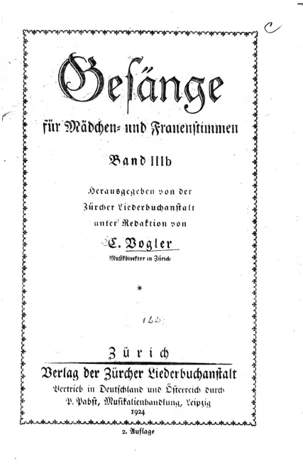First page of 7 Frauenchöre