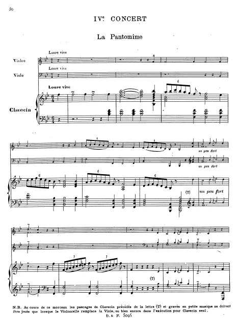 First page of Fourth Concert in B-flat major