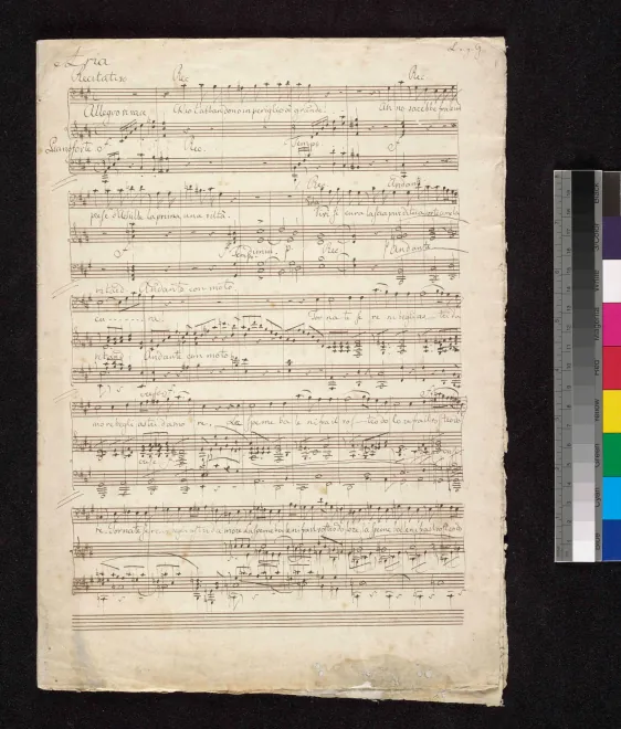 First page of Ch'io t'abbandono