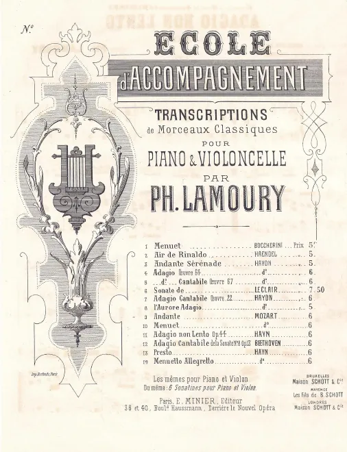 First page of String Quartet in B-flat major