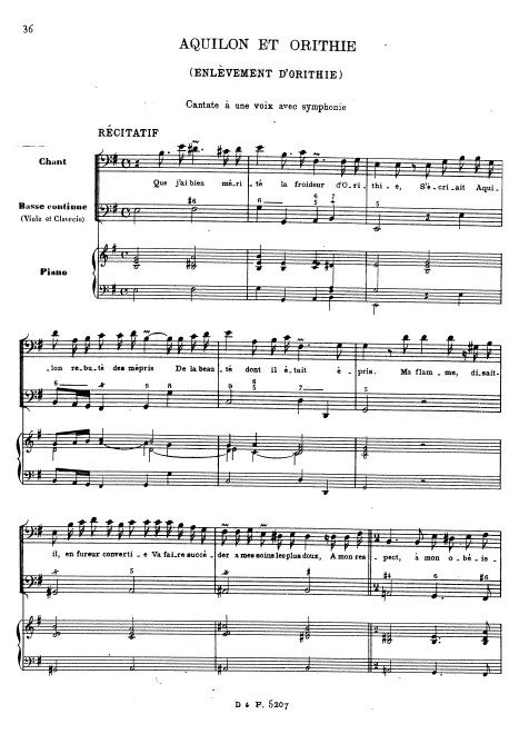 First page of Enlèvement d'Orithie