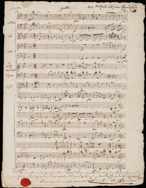 First page of Gavotte in B-flat major