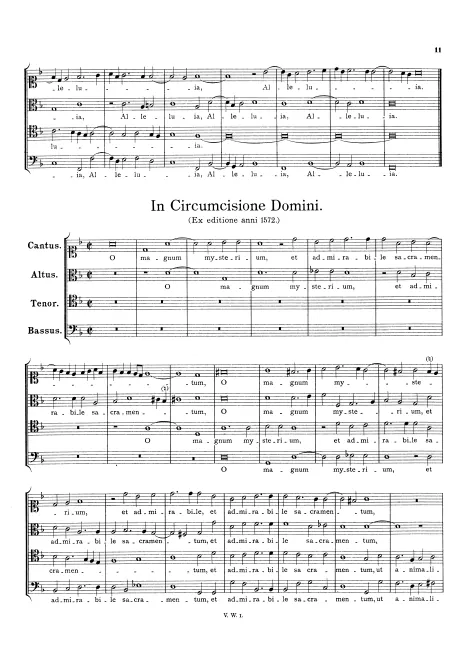 First page of O magnum mysterium