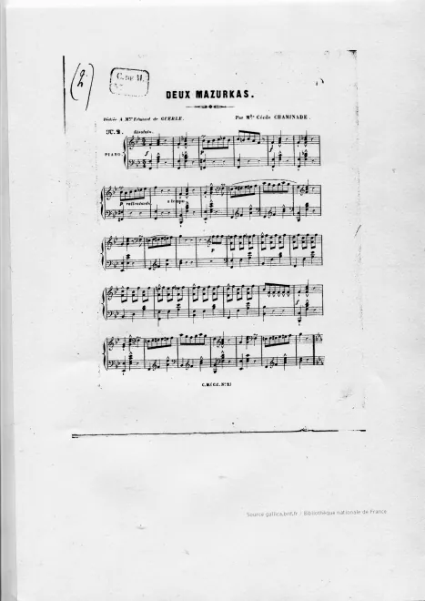 First page of Deux mazurkas
